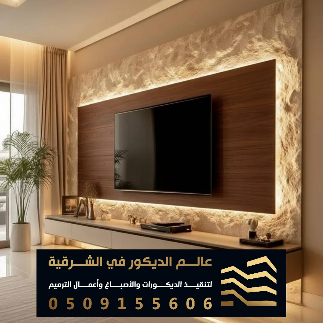 معلم تفصيل ديكور تلفزيون جداري بالظهران